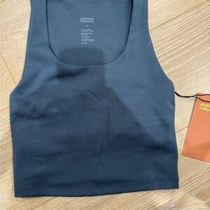 Girlfriend Collective Dark Blue Longline Bra Top